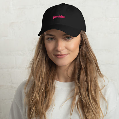 Feminist Embroidered Dad hat