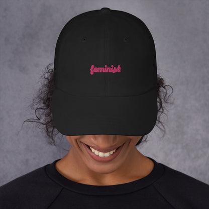 Feminist Embroidered Dad hat