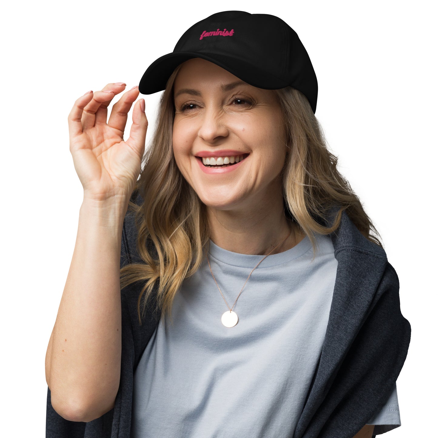 Feminist Embroidered Dad hat