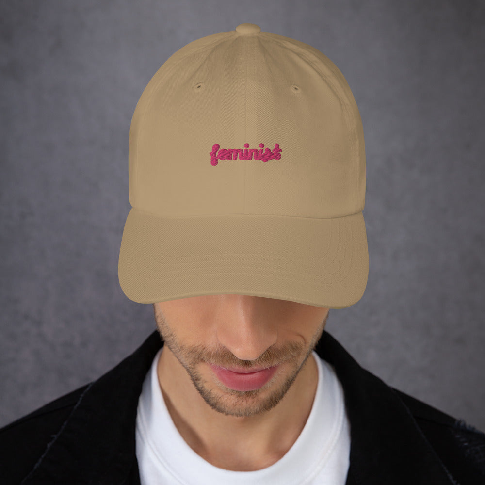 Feminist Embroidered Dad hat