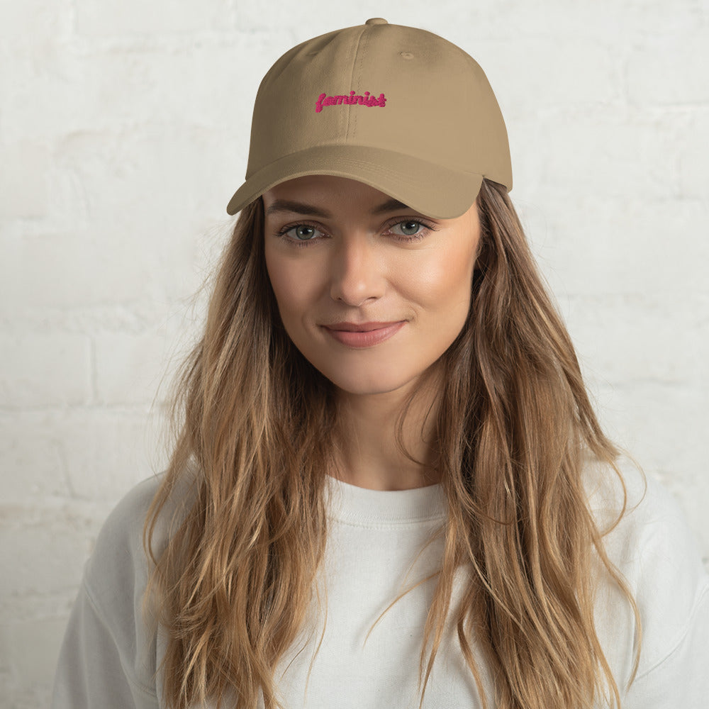 Feminist Embroidered Dad hat