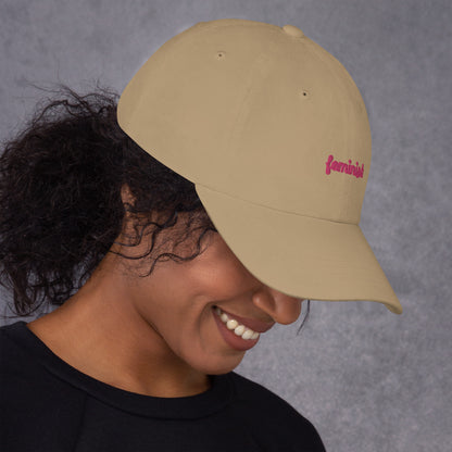 Feminist Embroidered Dad hat