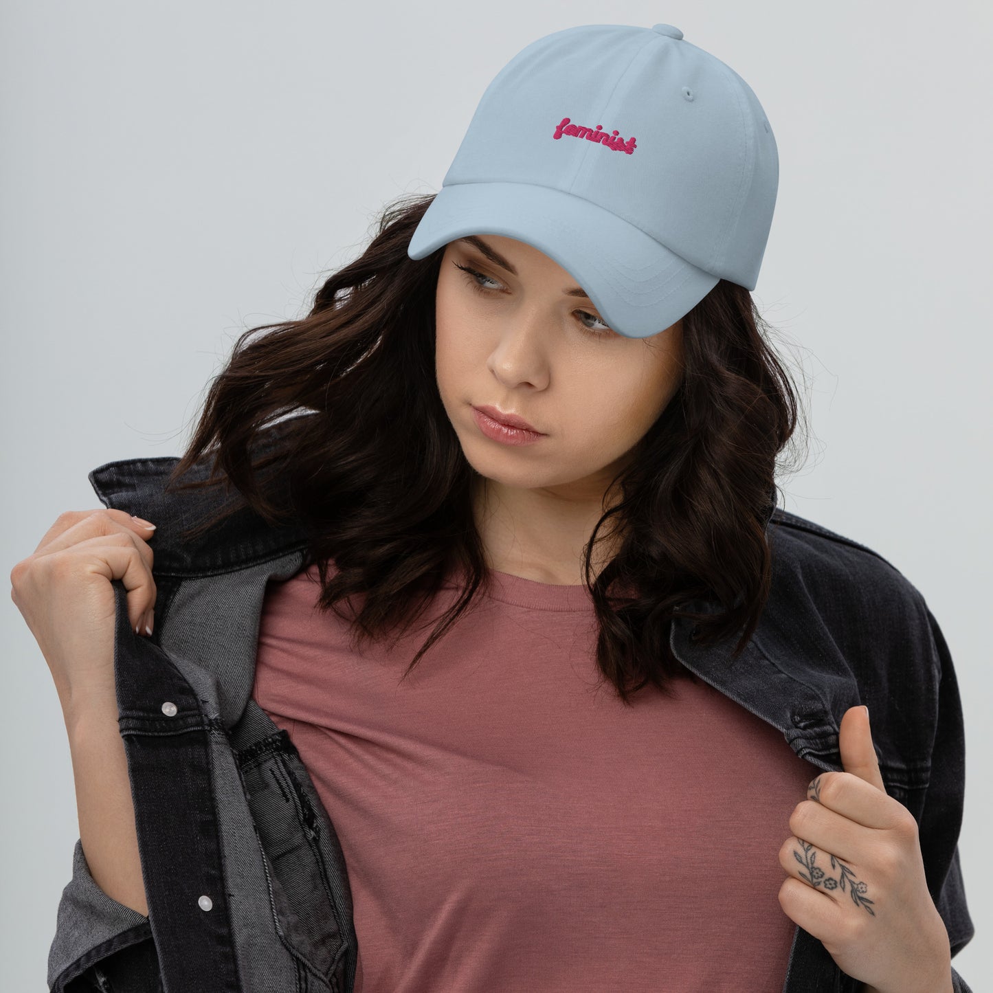 Feminist Embroidered Dad hat