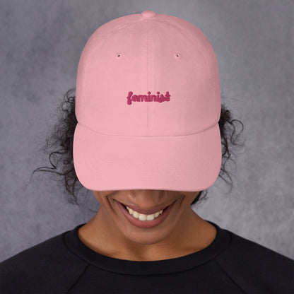 Feminist Embroidered Dad hat