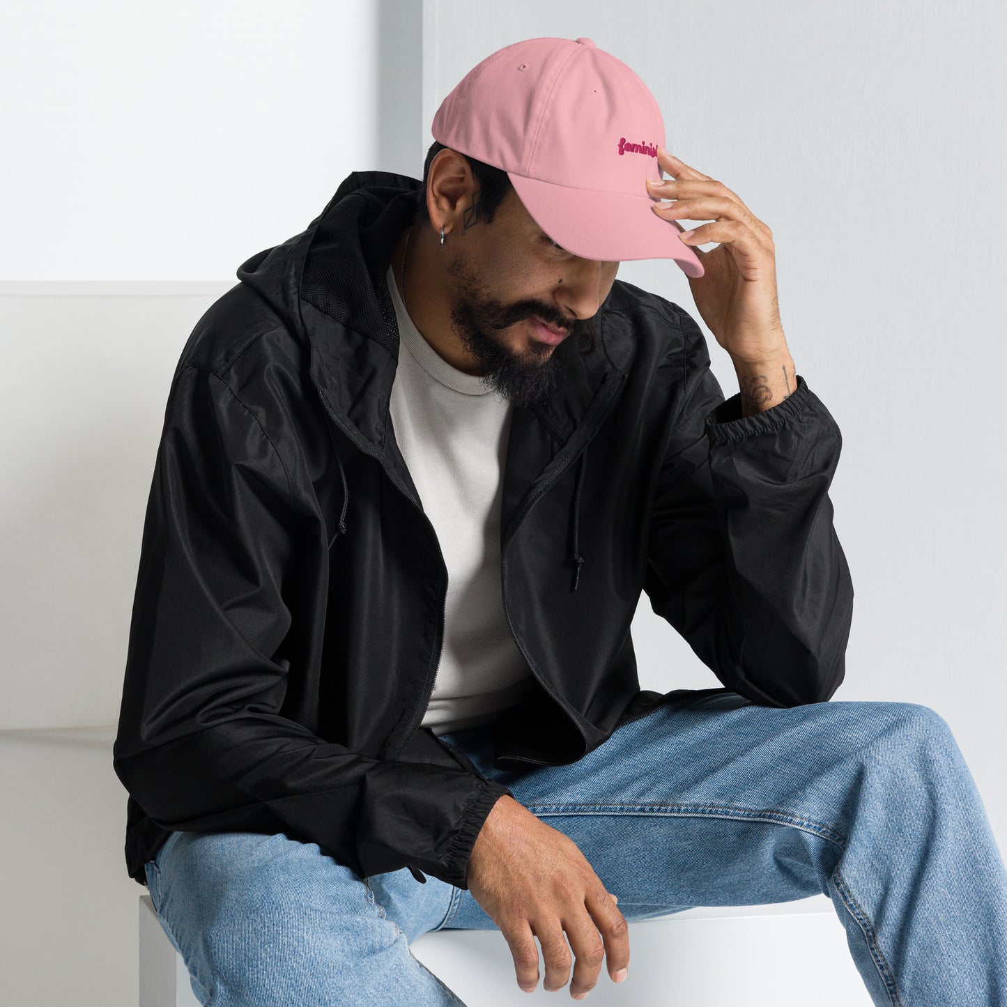 Feminist Embroidered Dad hat