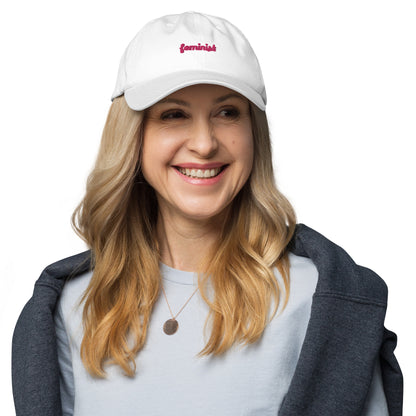 Feminist Embroidered Dad hat