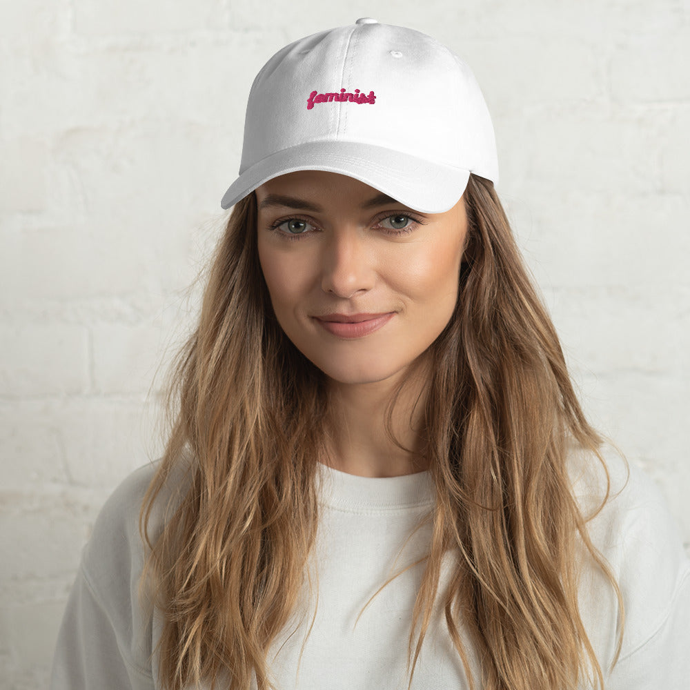 Feminist Embroidered Dad hat