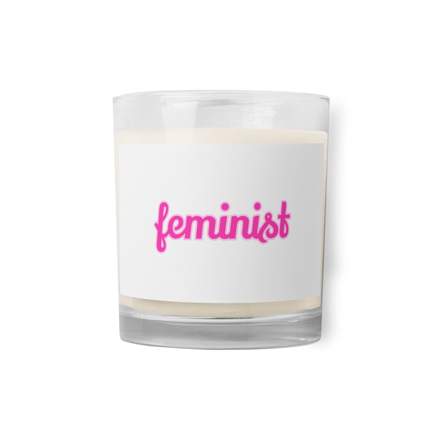 Feminist glass jar soy wax candle