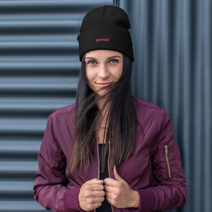 Feminist Embroidered Beanie