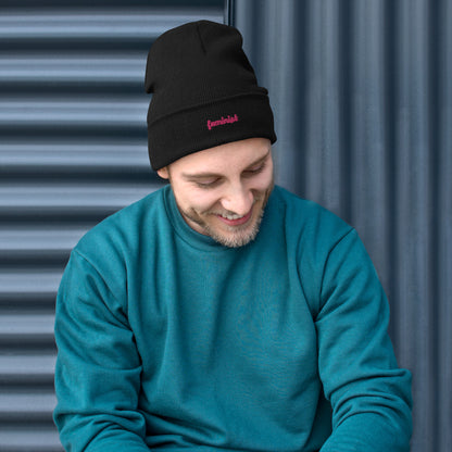 Feminist Embroidered Beanie