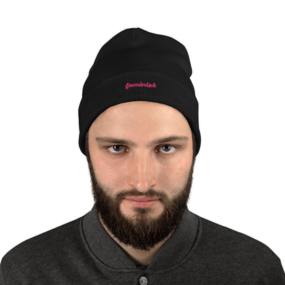 Feminist Embroidered Beanie