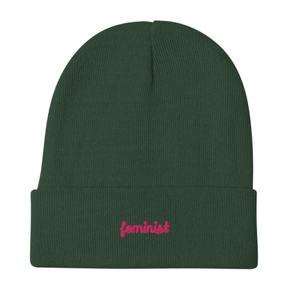 Feminist Embroidered Beanie