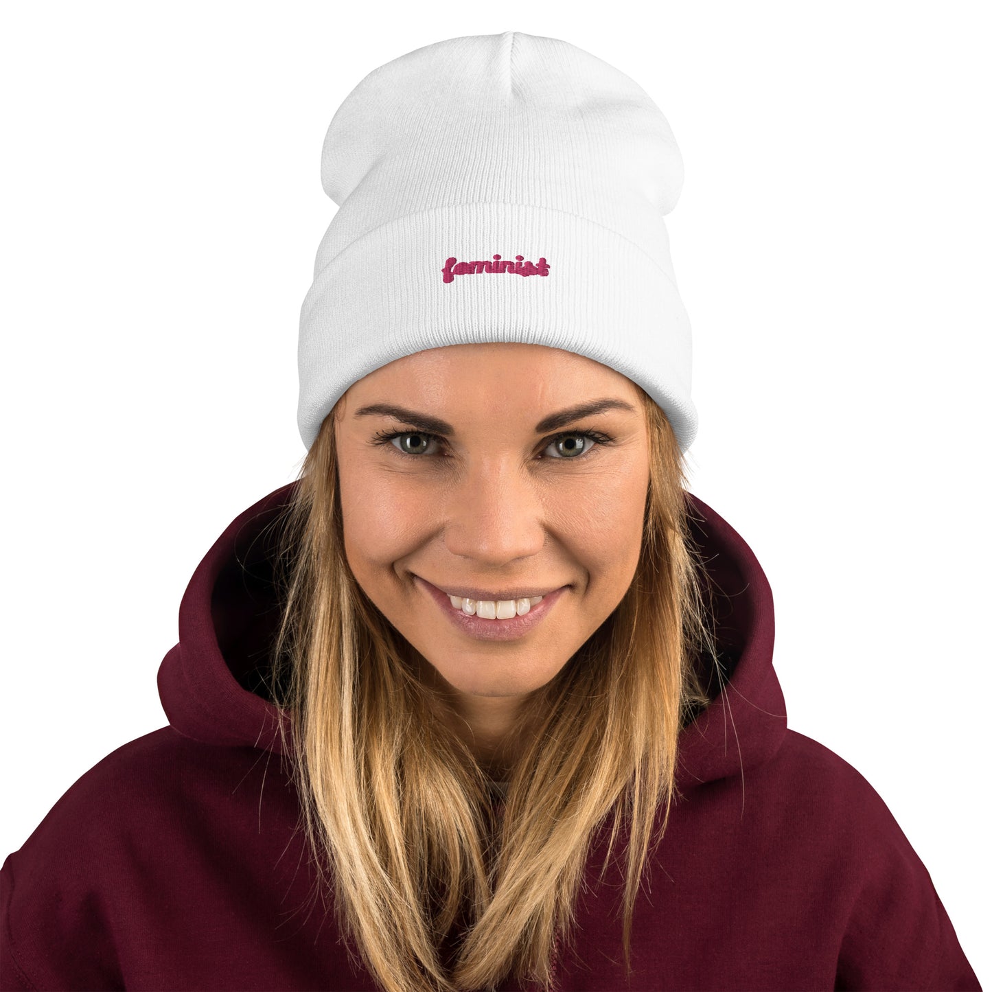 Feminist Embroidered Beanie