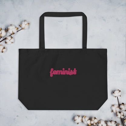 Feminist Large organic tote bag