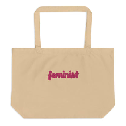 Feminist Large organic tote bag