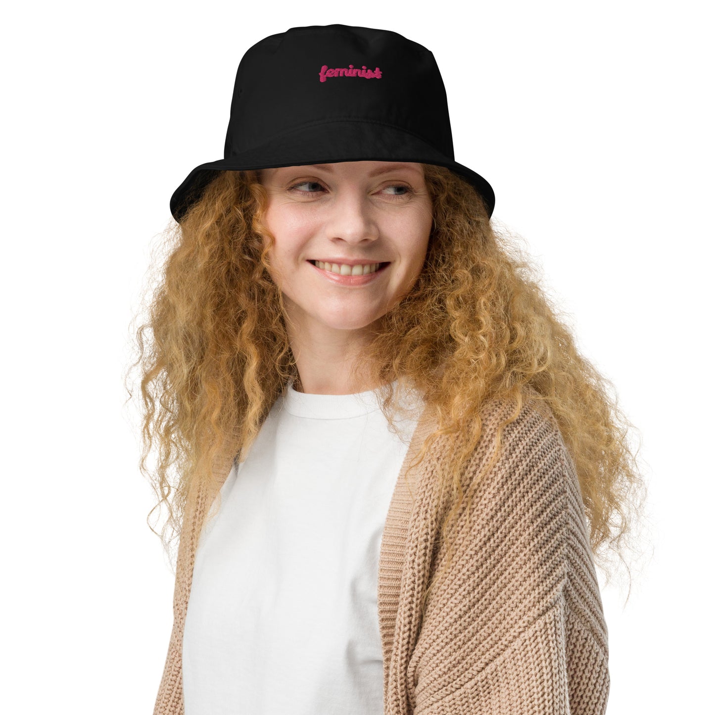 Feminist Organic bucket hat