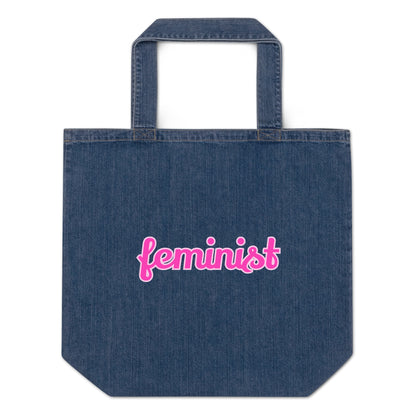 Feminist Organic denim tote bag