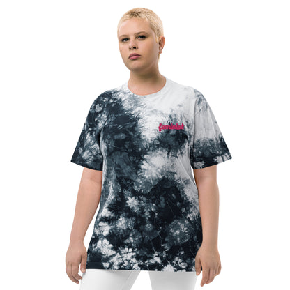 Feminist Oversized embroidered tie-dye t-shirt