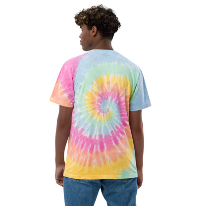 Feminist Oversized embroidered tie-dye t-shirt