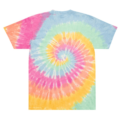 Feminist Oversized embroidered tie-dye t-shirt