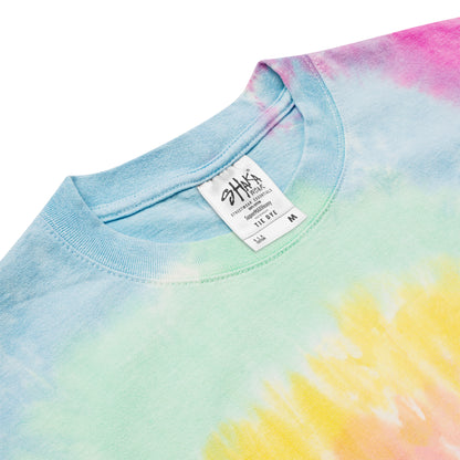 Feminist Oversized embroidered tie-dye t-shirt