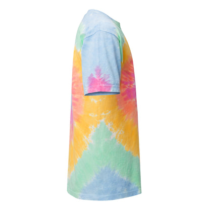 Feminist Oversized embroidered tie-dye t-shirt