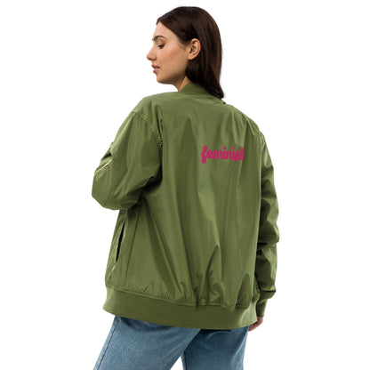 Feminist Premium recycled bomber jacket