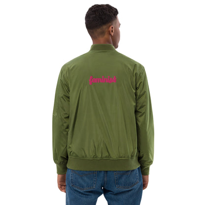 Feminist Premium recycled bomber jacket