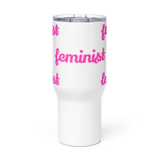 Feminist Travel mug with a handle