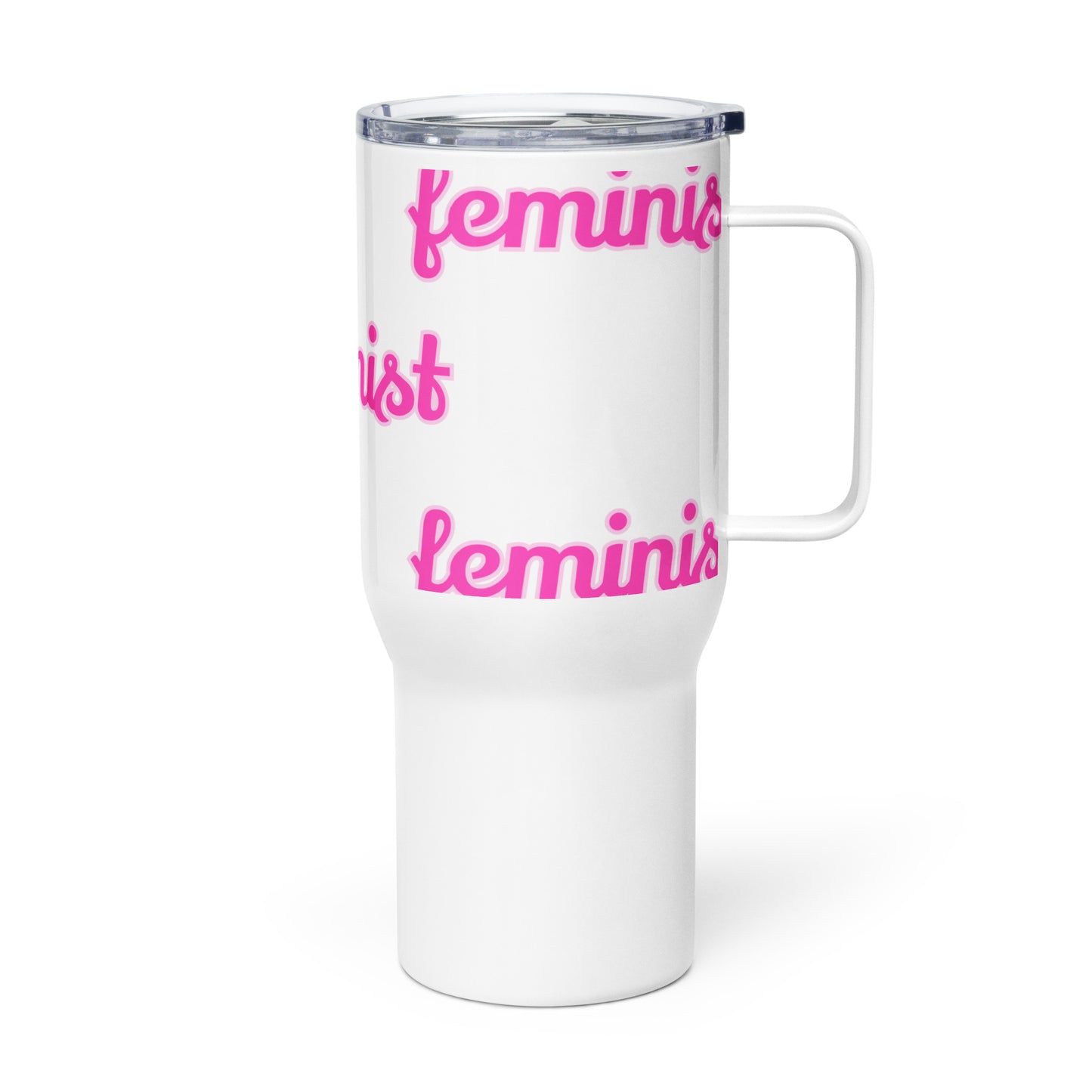 Feminist Travel mug with a handle