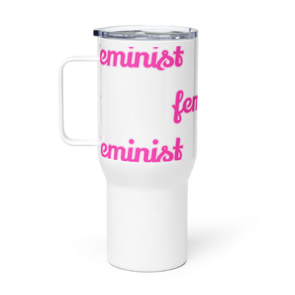 Feminist Travel mug with a handle