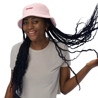 Feminist Unstructured terry cloth bucket hat